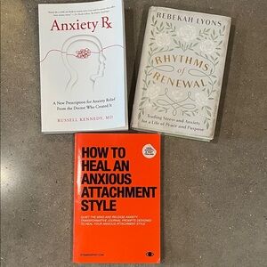 Anxiety Relief Book Set - White, Cream, Orange Covers